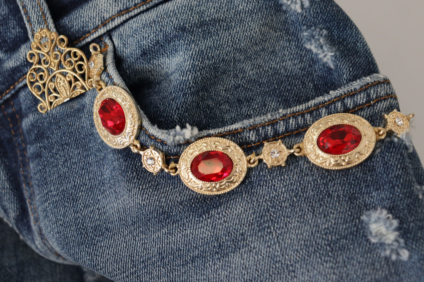 Dolce & Gabbana High-Waisted Designer Jeans in Blue
