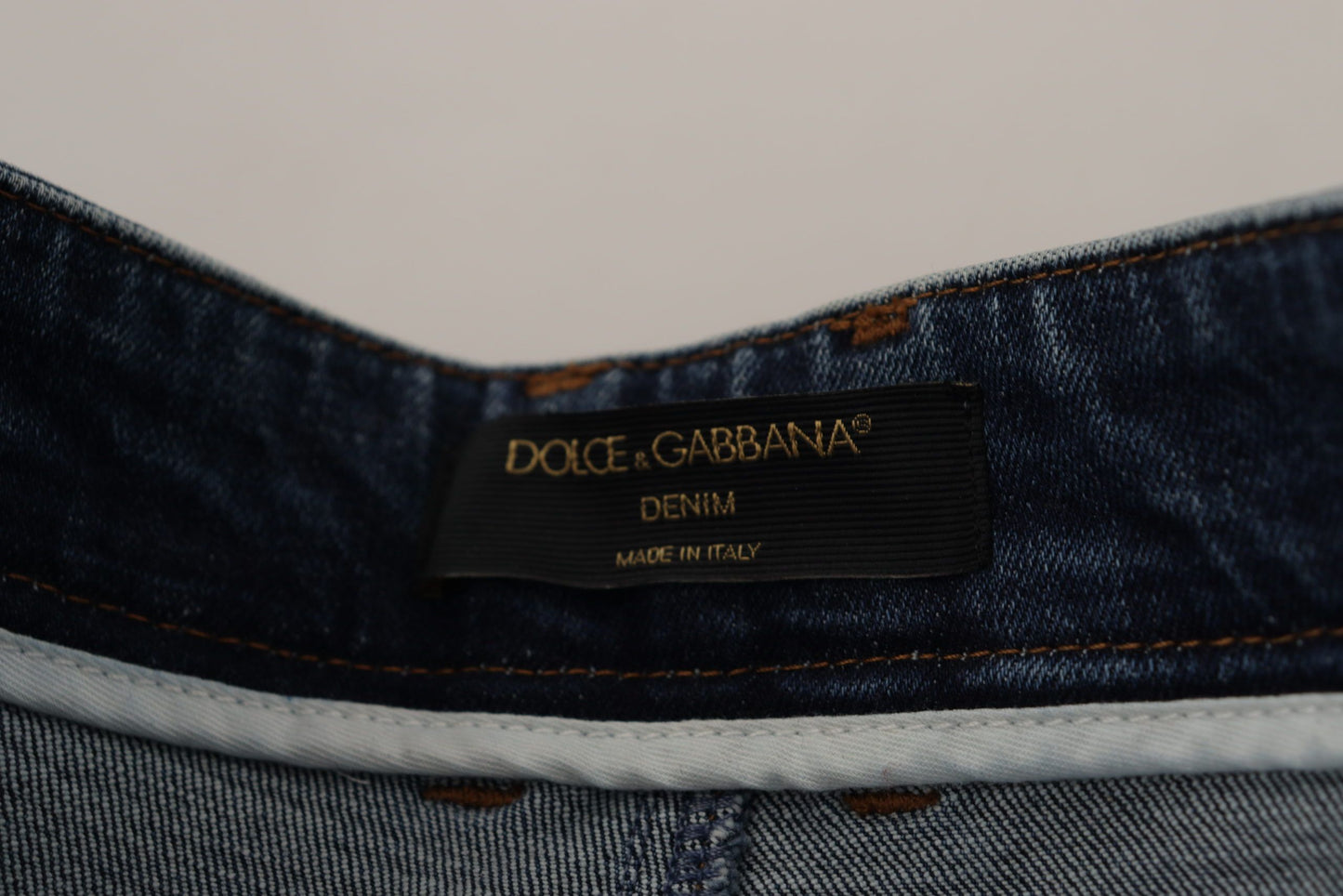Dolce & Gabbana High-Waisted Designer Jeans in Blue