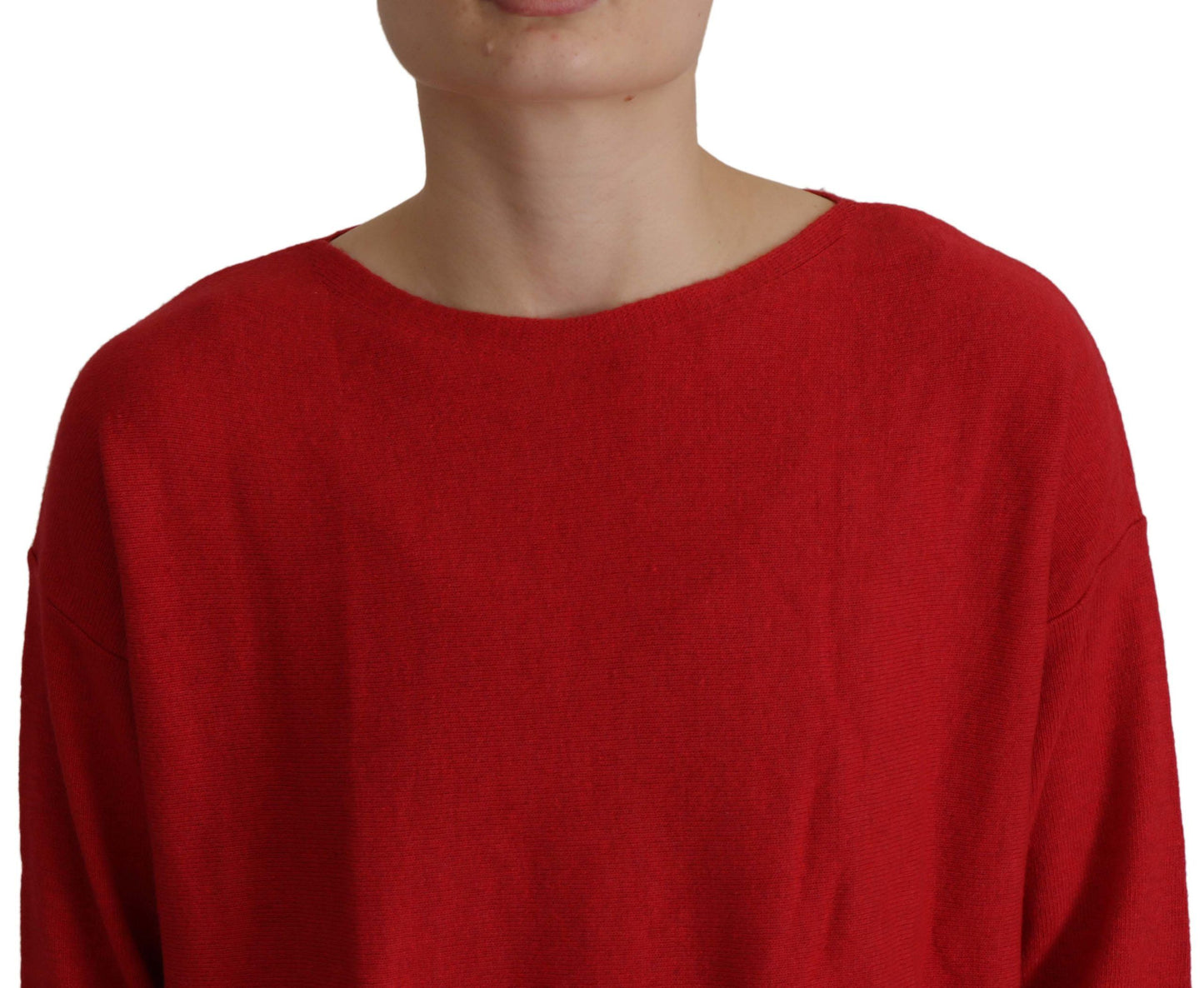 Dolce & Gabbana Elegant red wool blend knit sweater
