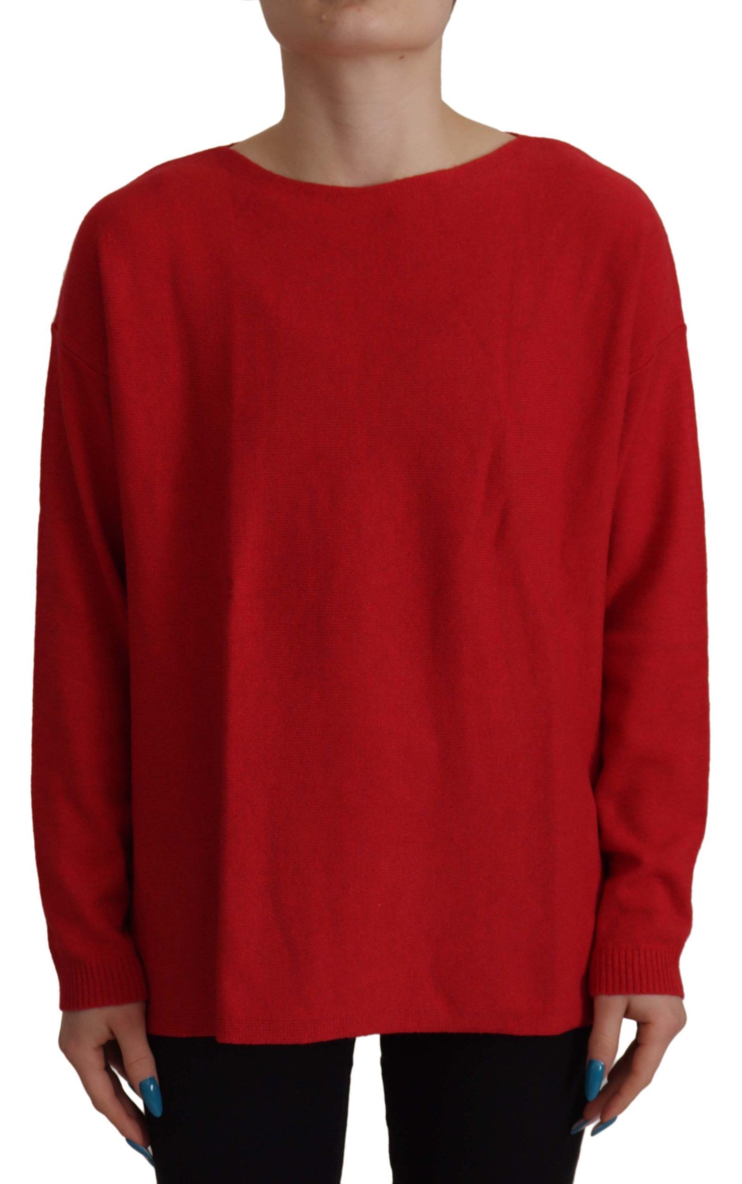 Dolce & Gabbana Elegant red wool blend knit sweater