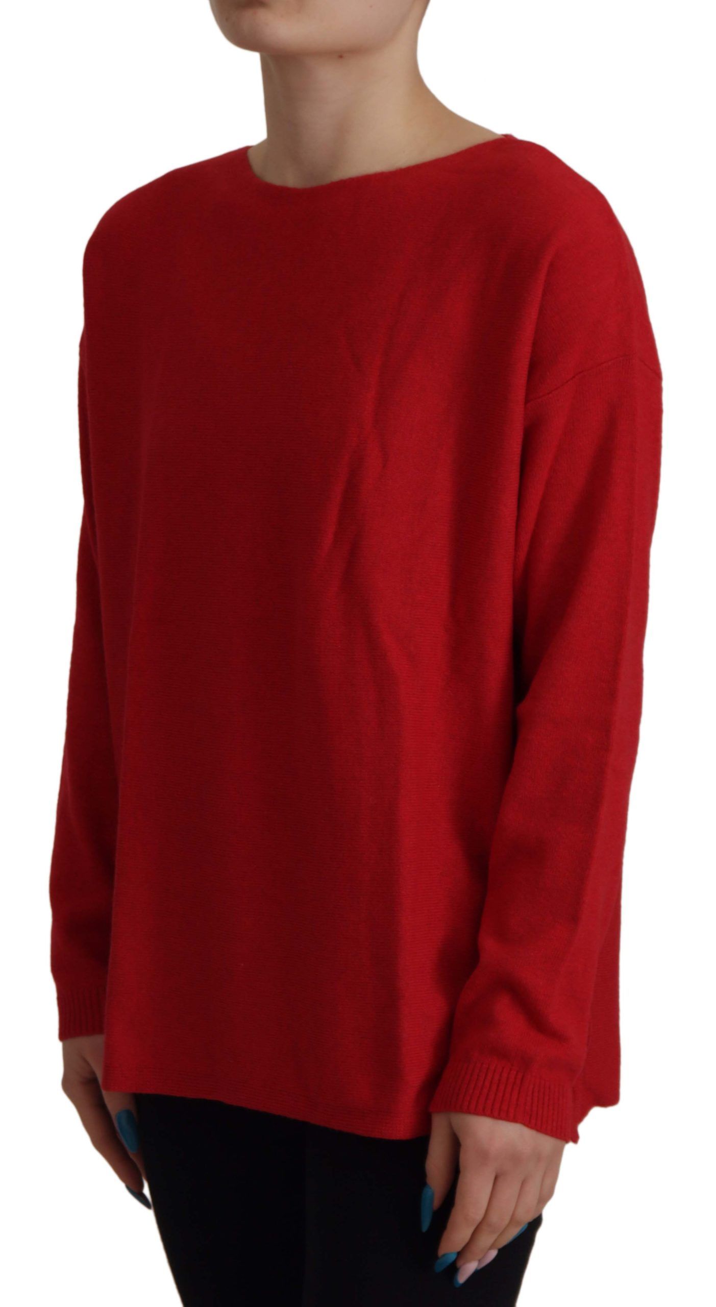 Dolce & Gabbana Elegant red wool blend knit sweater