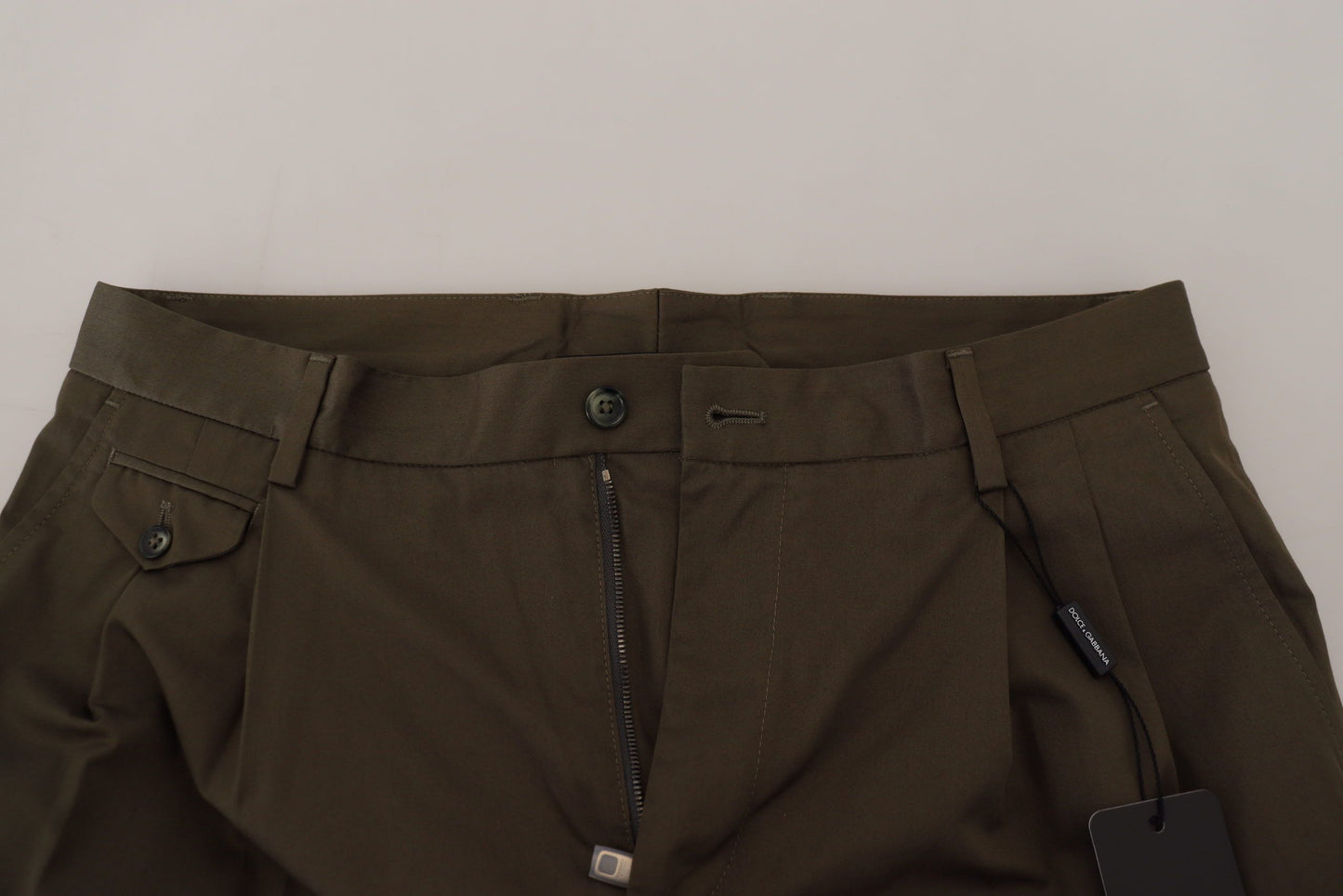 Dolce & Gabbana Elegant green cotton chino shorts