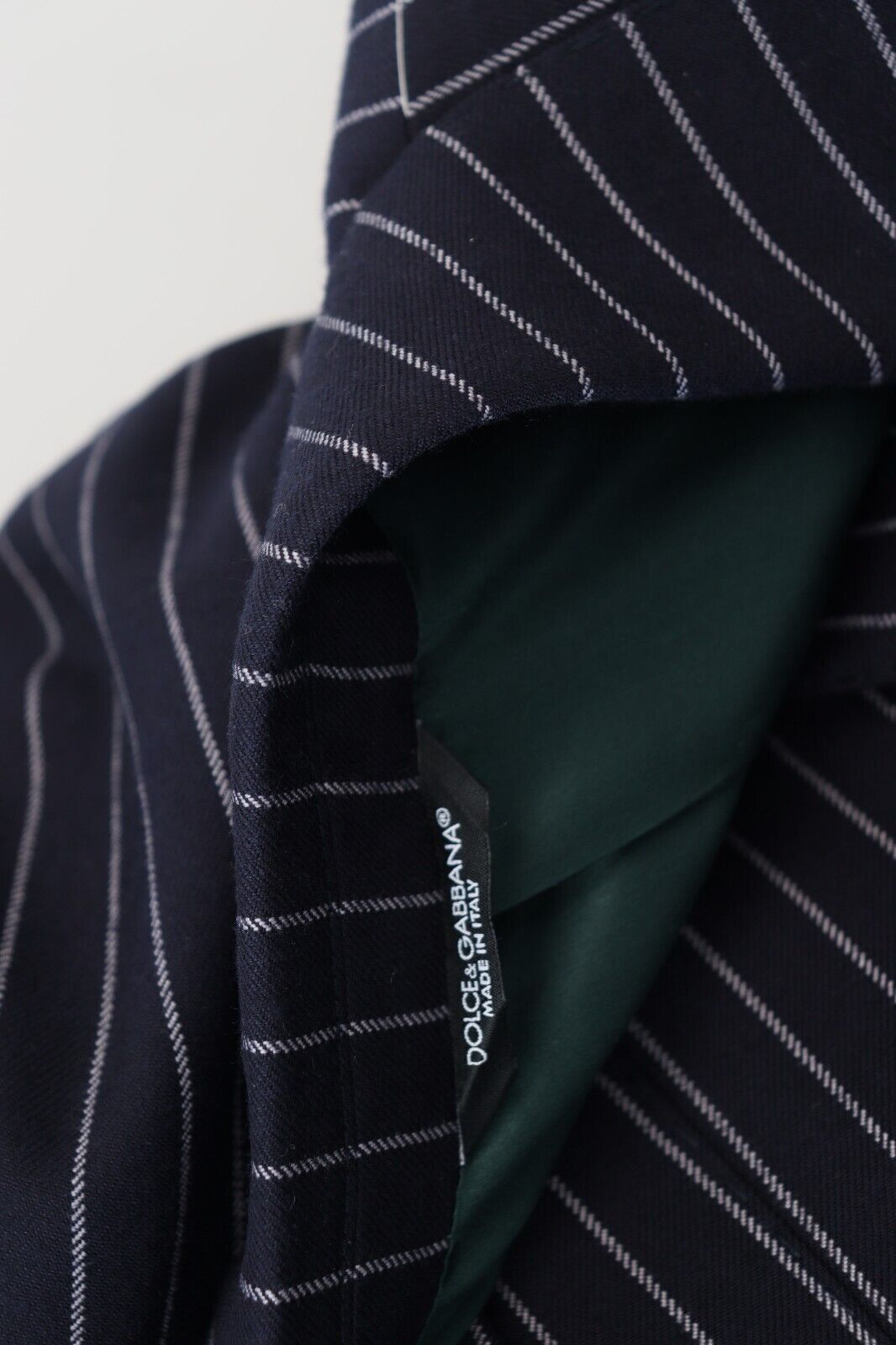 Dolce & Gabbana Elegant navy blue slim fit wool blazer