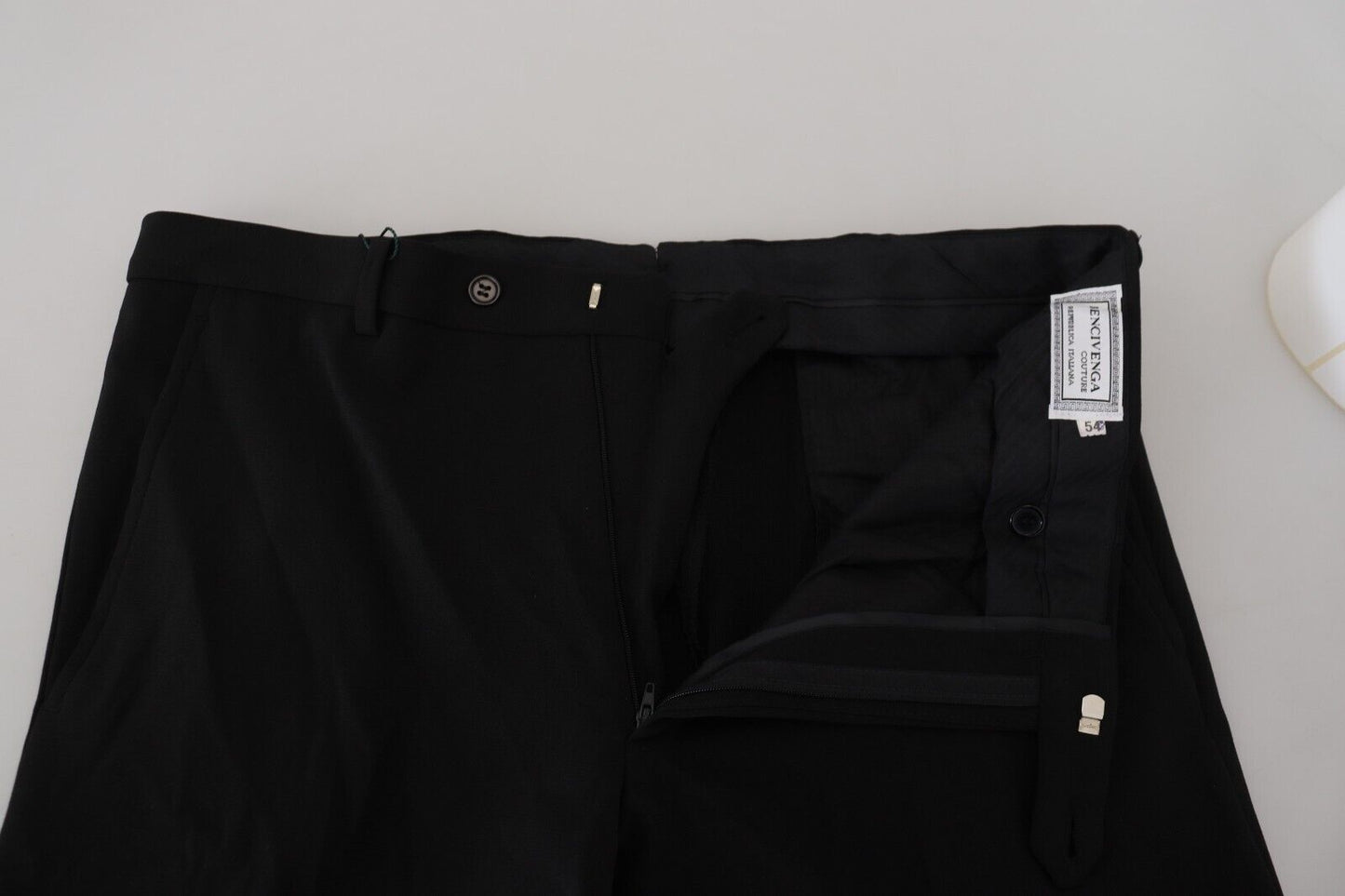 BENCIVENGA Schwarz Gerade Passform Männer Formelle Hosen Hosen