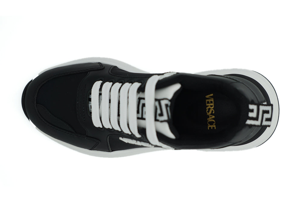 Versace Elegant monochrome leather sneakers