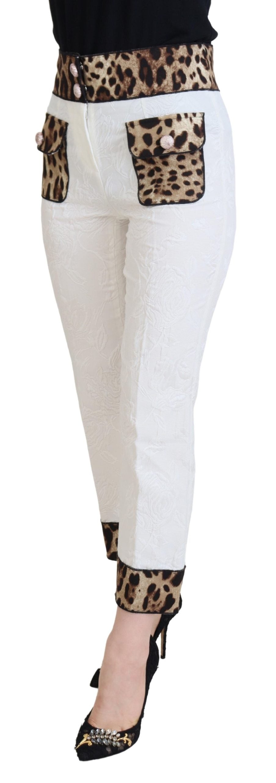 Dolce & Gabbana Elegant leopard print trousers for sophisticated style