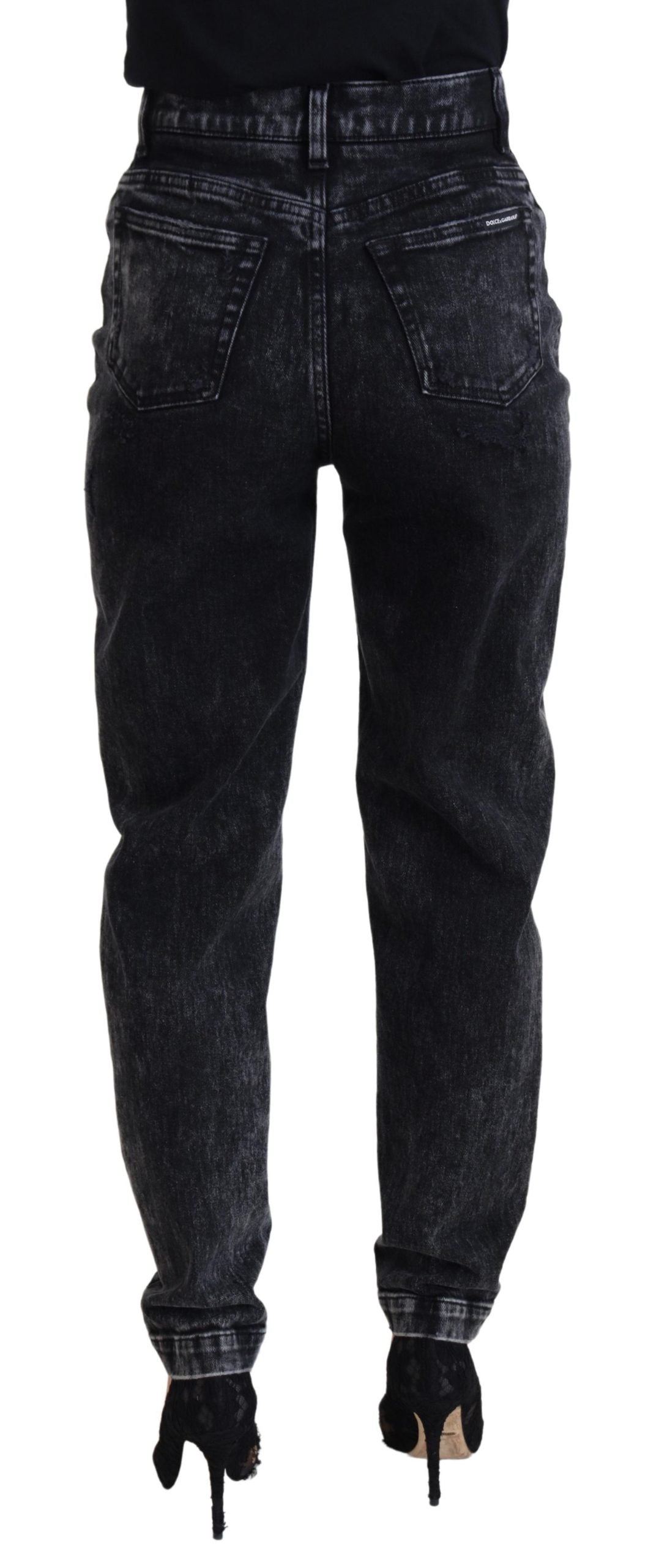 Dolce & Gabbana Elegant black denim pants