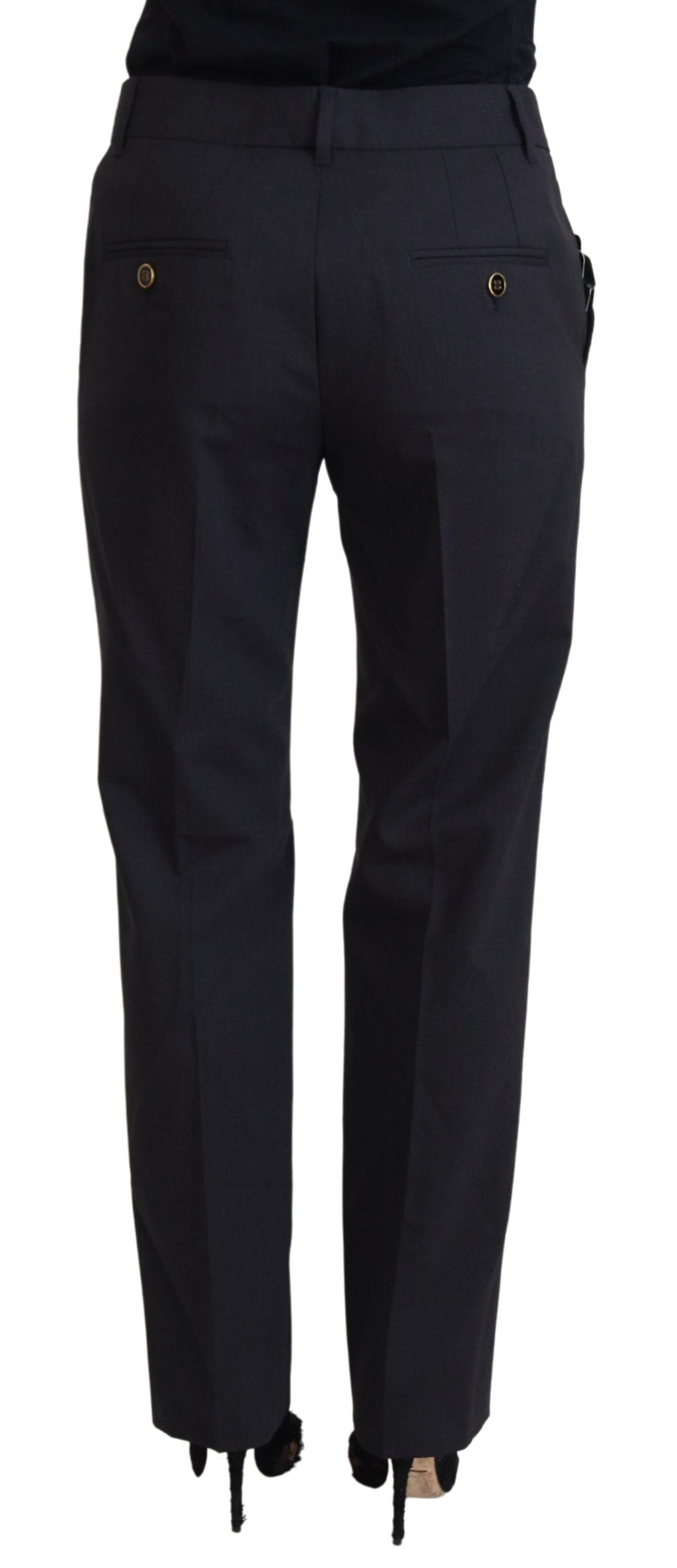 Dolce & Gabbana Chic grey wool blend trousers for sophisticated style