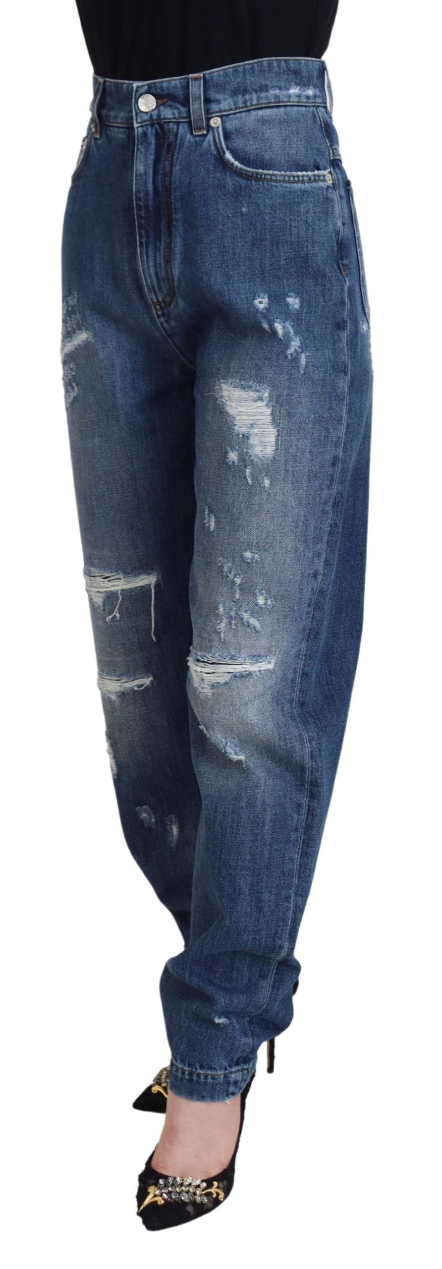 Dolce & Gabbana Elegant ripped denim jeans