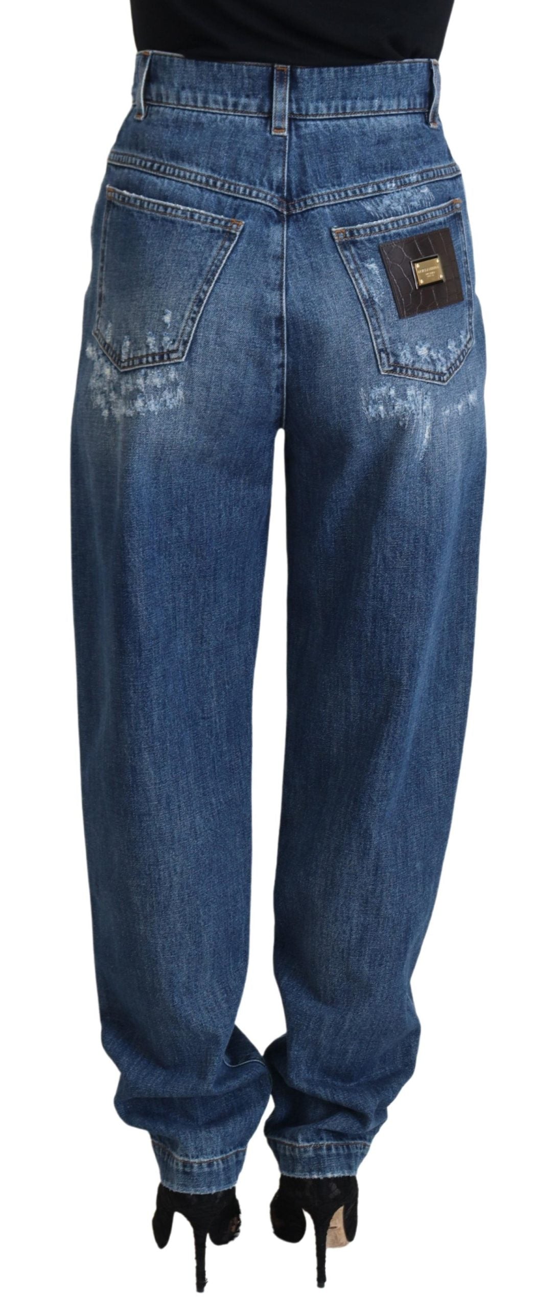 Dolce & Gabbana Elegant ripped denim jeans