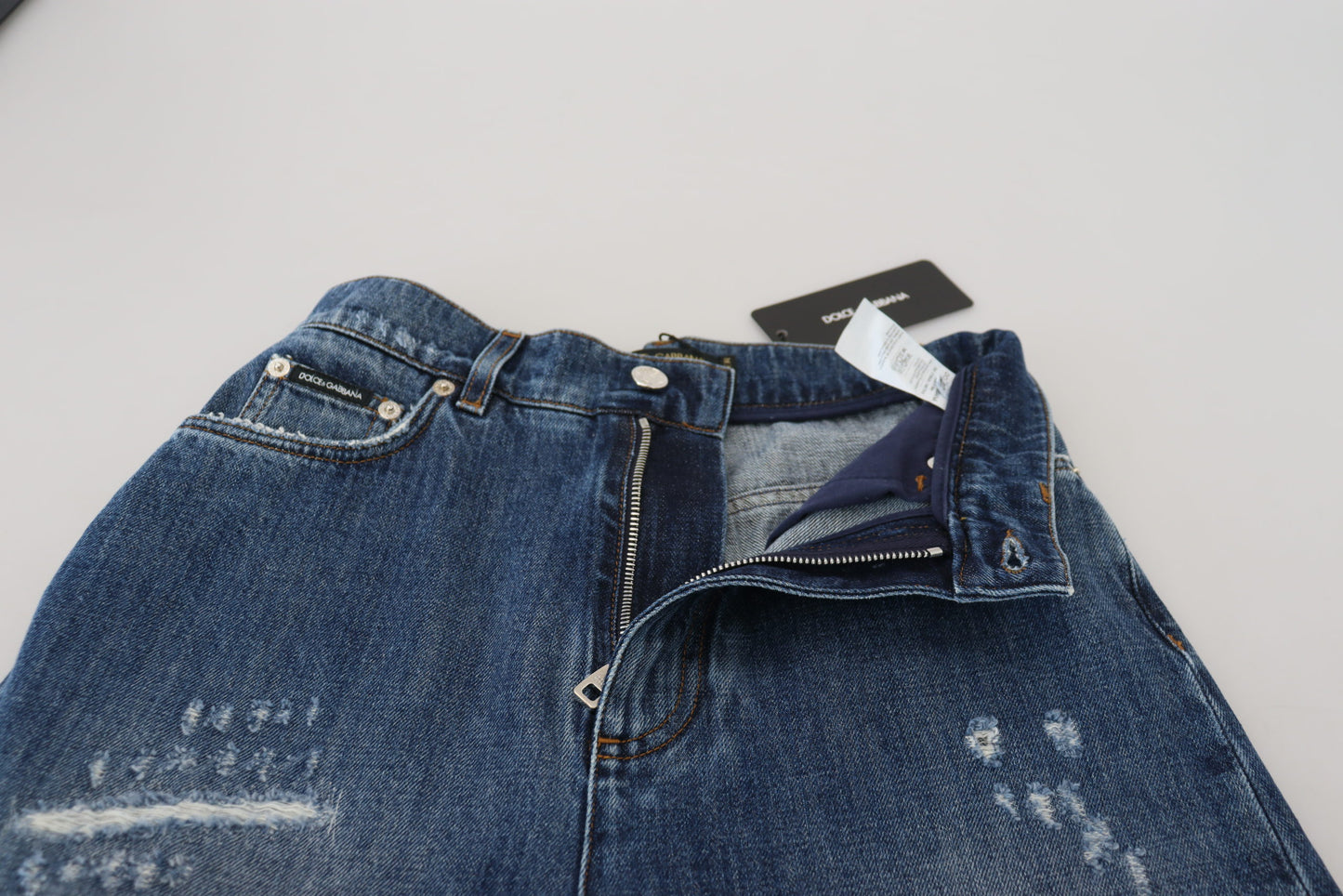 Dolce & Gabbana Elegant ripped denim jeans