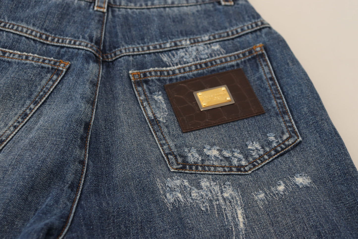 Dolce & Gabbana Elegant ripped denim jeans