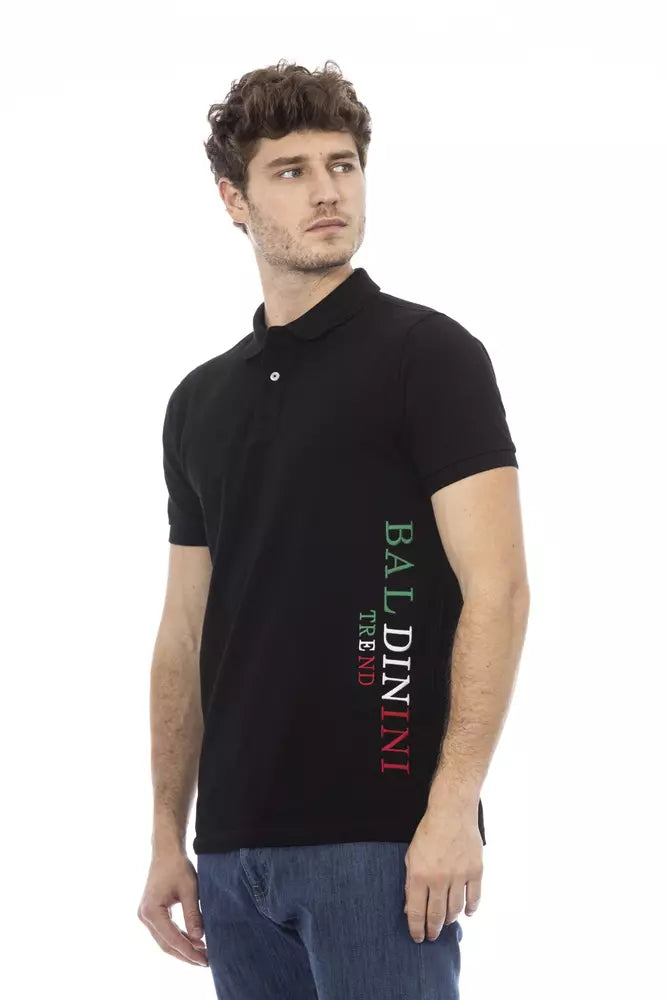 Baldinini Trend Schwarz Baumwolle Männer Polo