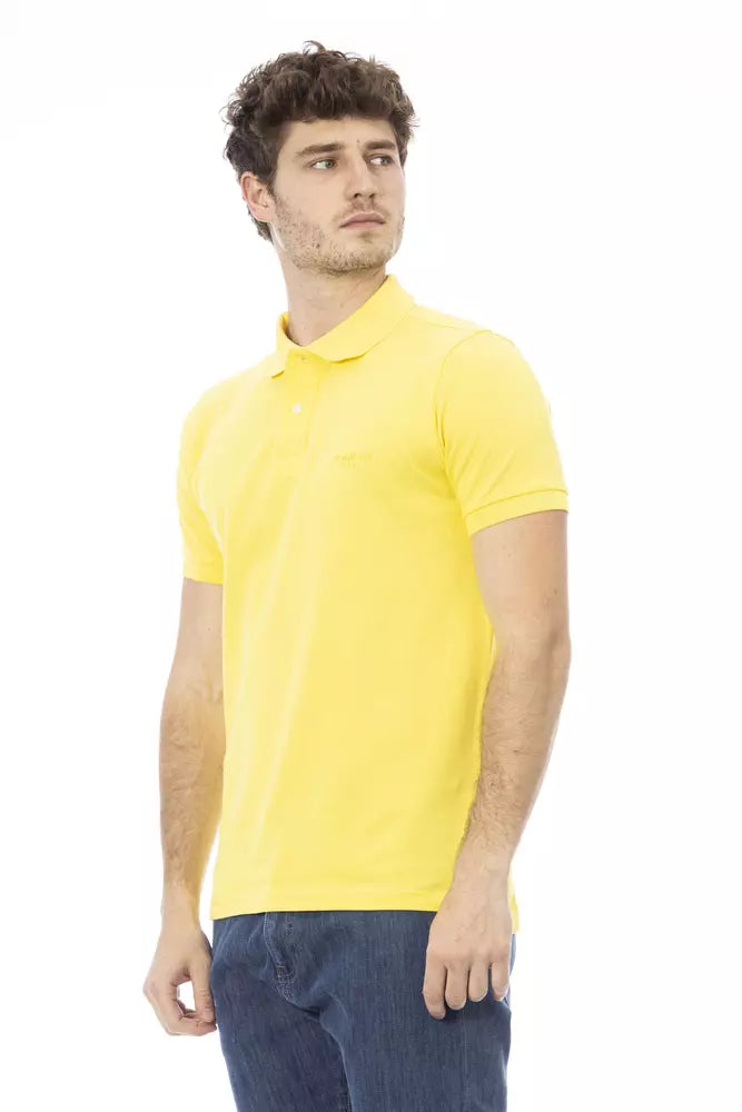 Baldinini Trend Gelbes Baumwoll-Poloshirt für Männer