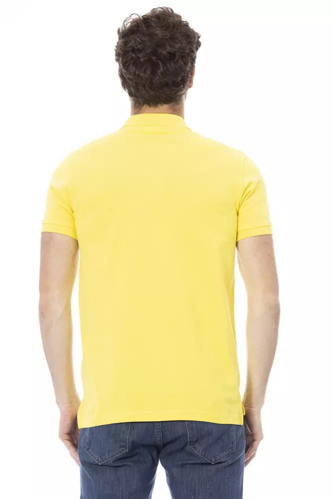 Baldinini Trend Gelbes Baumwoll-Poloshirt für Männer