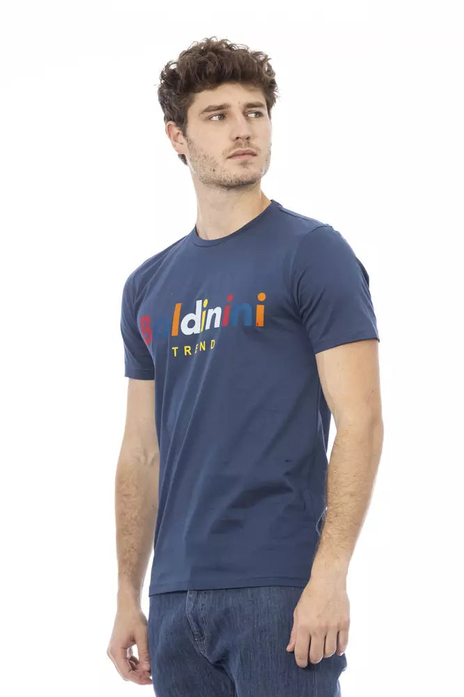 Baldinini Trend Blau Baumwolle Männer T-Shirt
