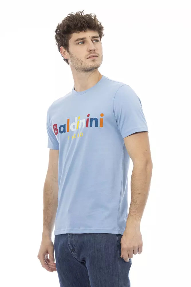 Baldinini Trend Light Blue Cotton Men's T-Shirt