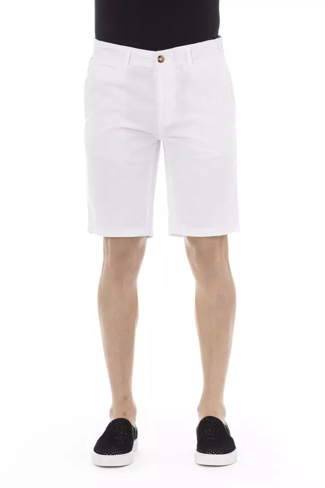 Baldinini Trend Weiße Herren-Bermudas aus Baumwolle