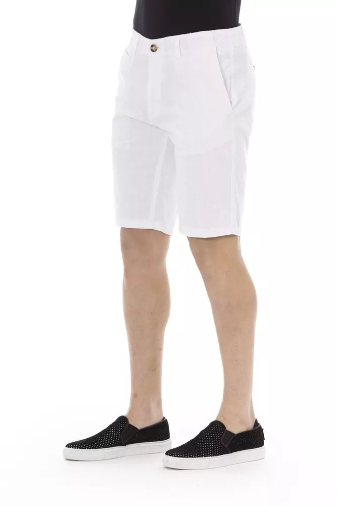 Baldinini Trend Weiße Herren-Bermudas aus Baumwolle