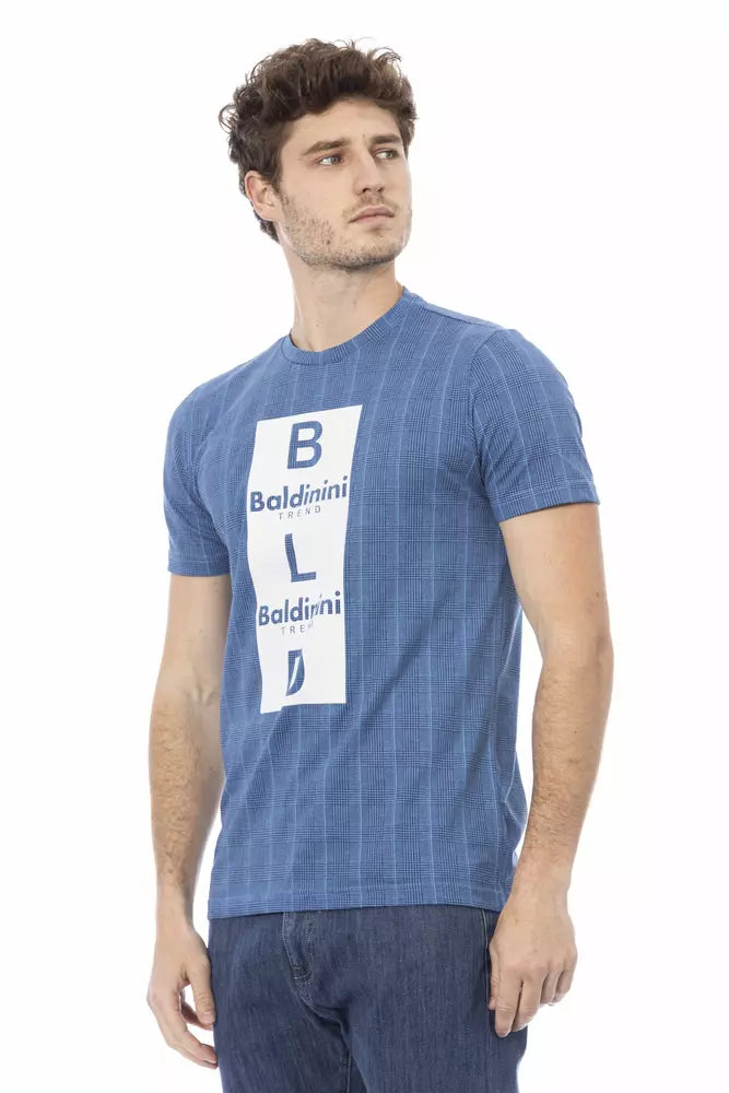 Baldinini Trend Light Blue Cotton Men's T-Shirt