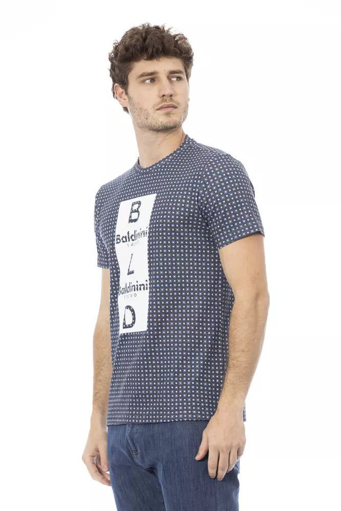 Baldinini Trend Graues Baumwolle Männer T-Shirt