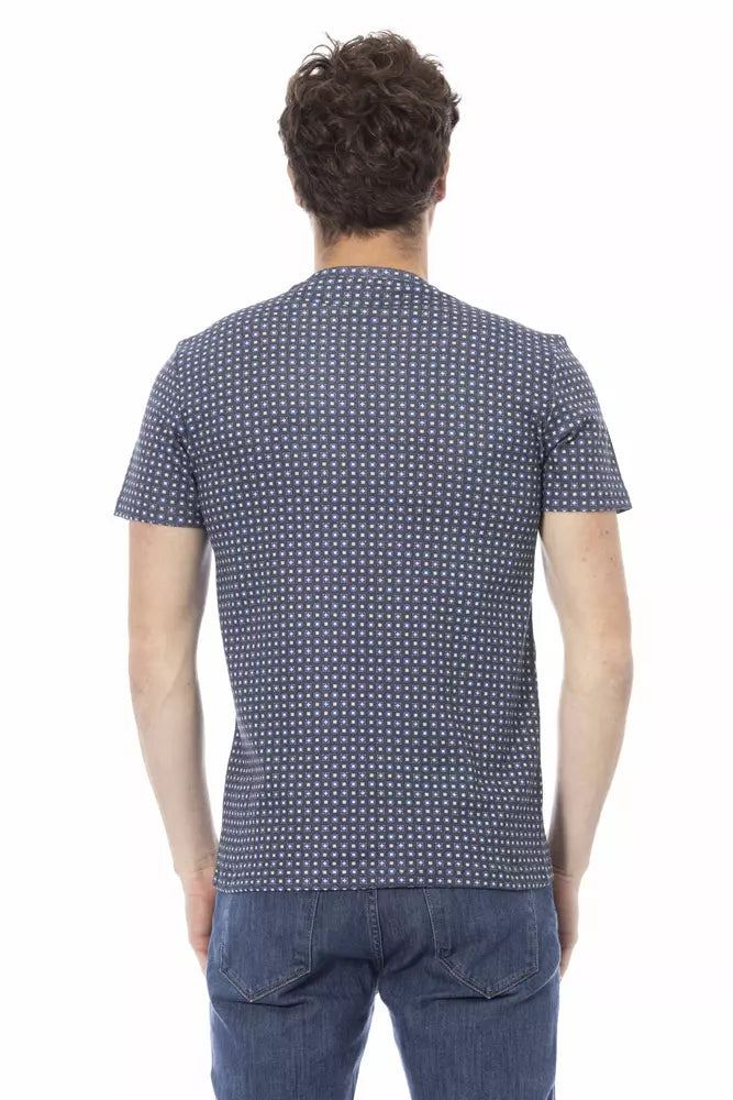 Baldinini Trend Graues Baumwolle Männer T-Shirt