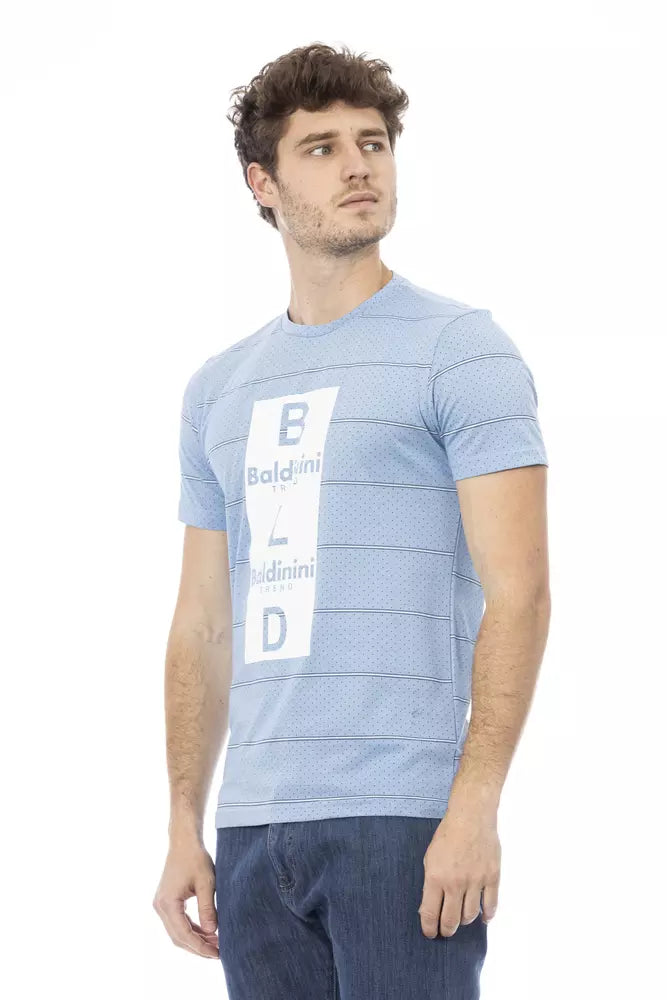 Baldinini Trend Light Blue Cotton Men's T-Shirt