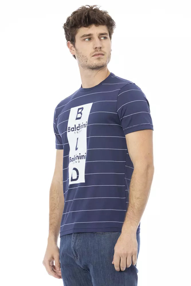 Baldinini Trend Blau Baumwolle Männer T-Shirt