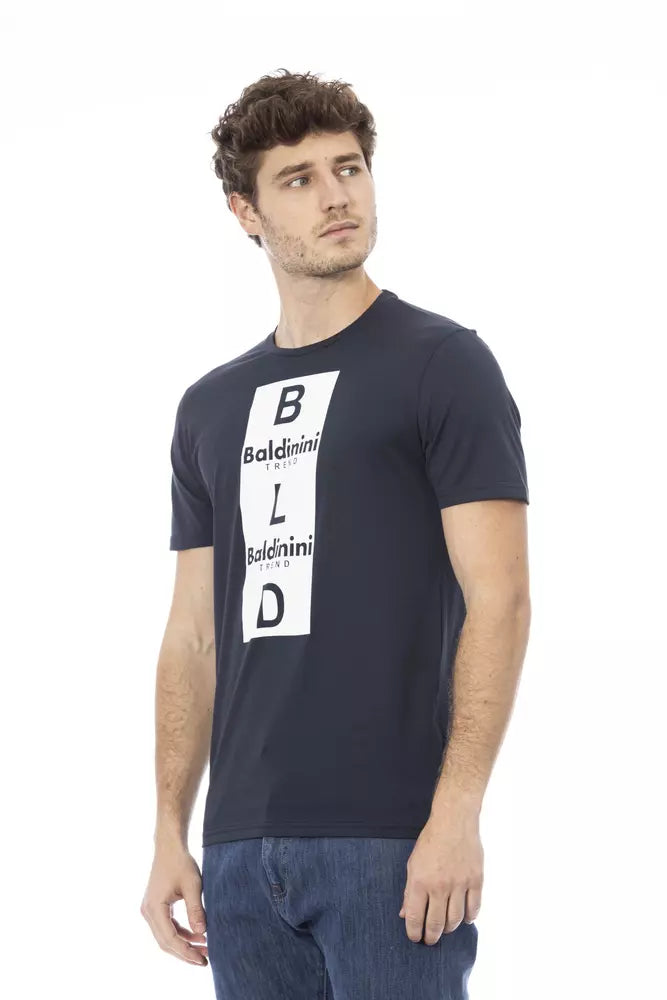 Baldinini Trend T-Shirt für Männer aus blauer Baumwolle