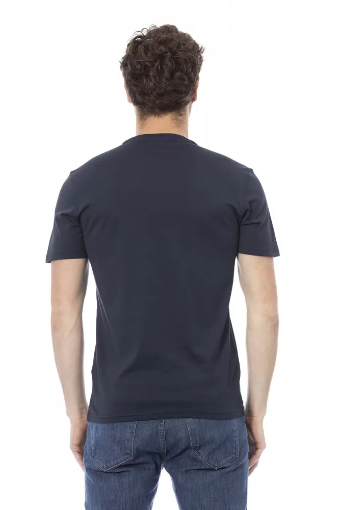 Baldinini Trend T-Shirt für Männer aus blauer Baumwolle