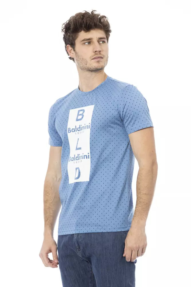 Baldinini Trend Hellblaues Baumwolle Herren T-Shirt