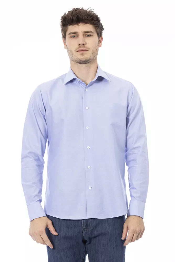 Baldinini Trend "Light blue cotton shirt for men"