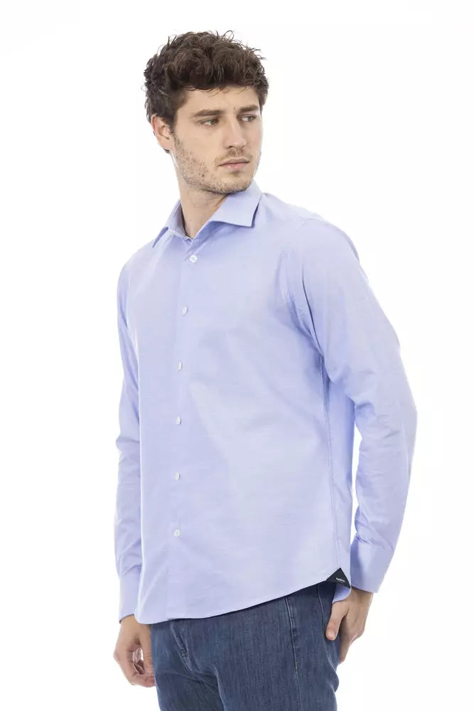 Baldinini Trend "Light blue cotton shirt for men"