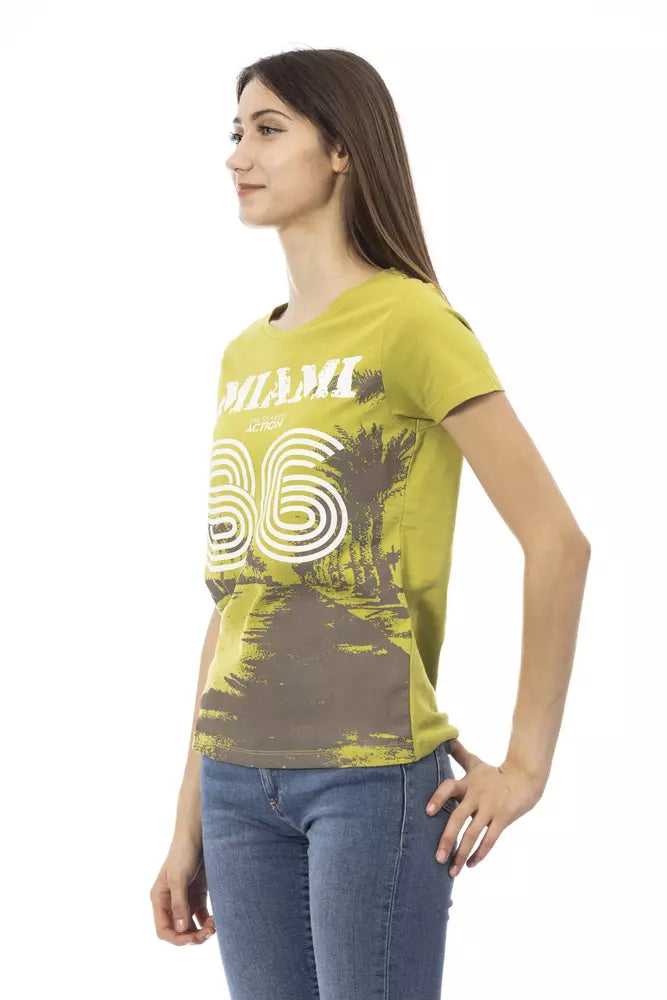 Trussardi Action "Grünes Baumwoll-T-Shirt für Frauen"
