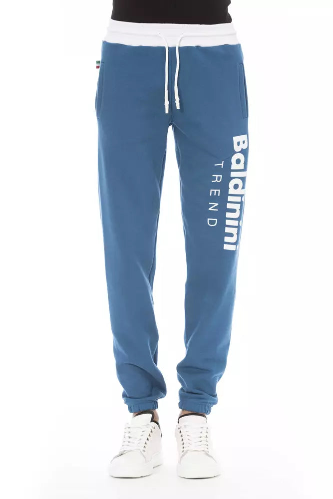 Baldinini Trend Blaue Baumwoll-Sporthose für Männer