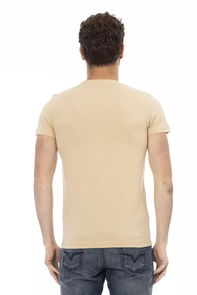Trussardi Action Beige Cotton Men's T-Shirt