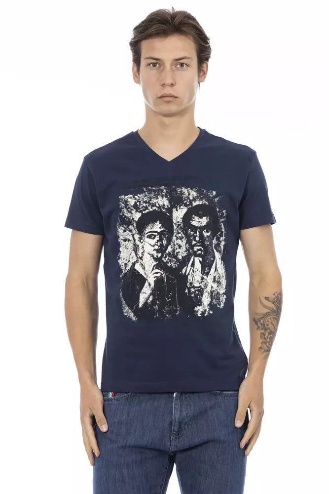 Trussardi Action T-shirt for men in blue cotton