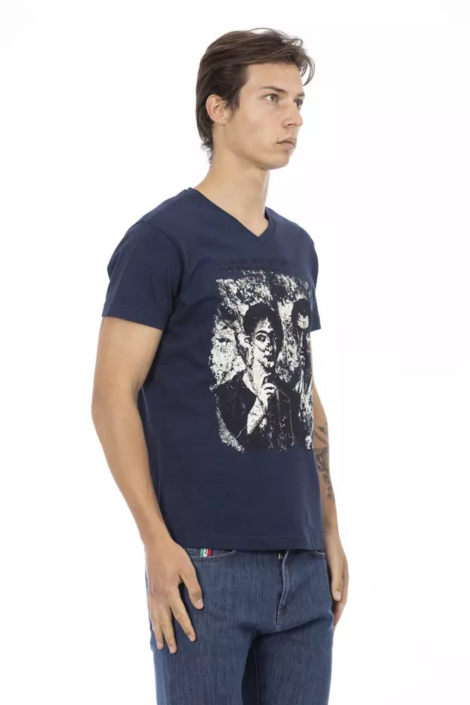 Trussardi Action T-shirt for men in blue cotton