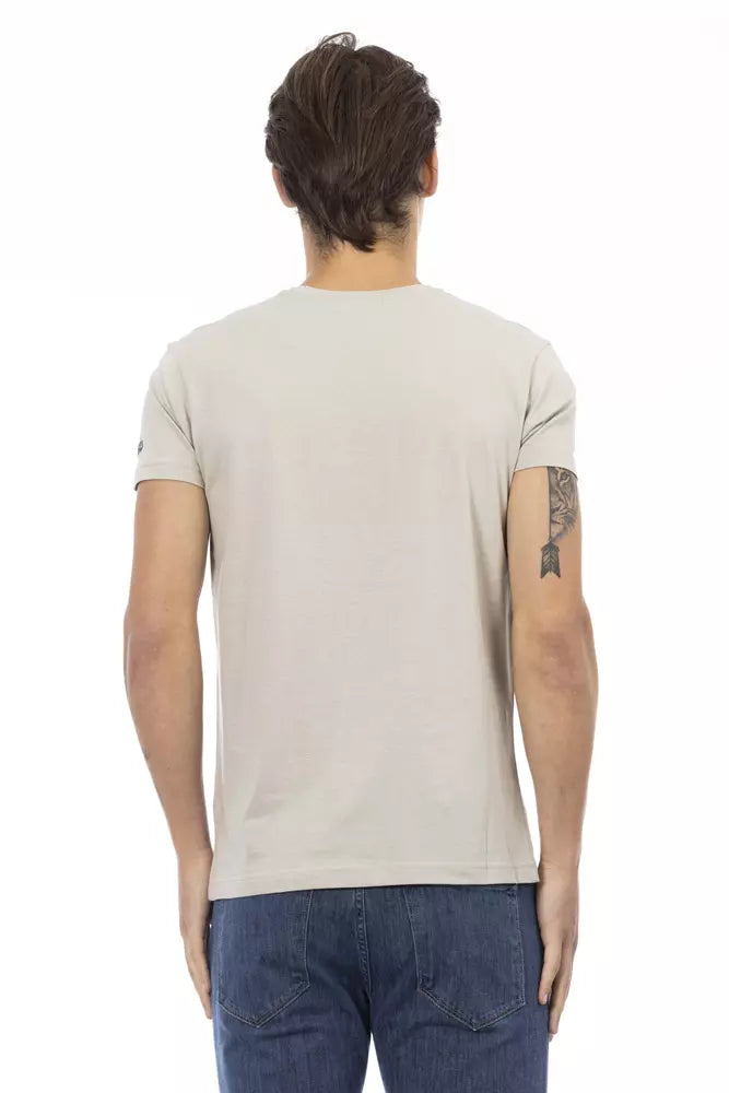 Trussardi Action Beige Cotton Men's T-Shirt