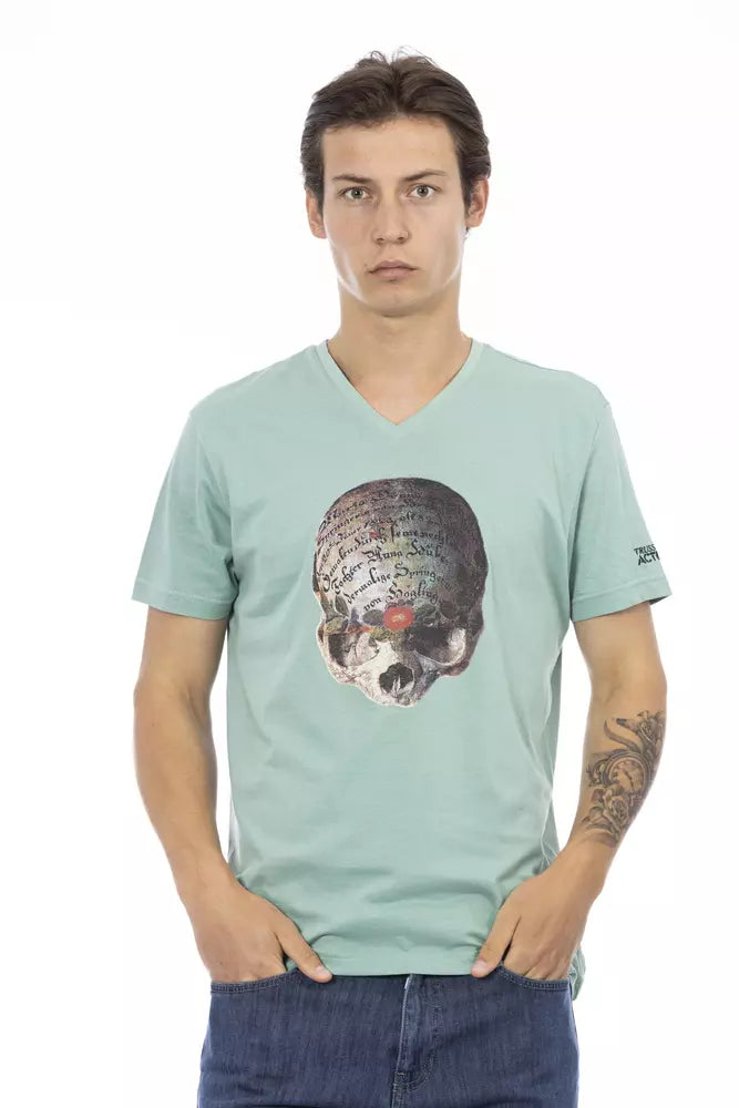Trussardi Action Green Cotton T-Shirt for Men