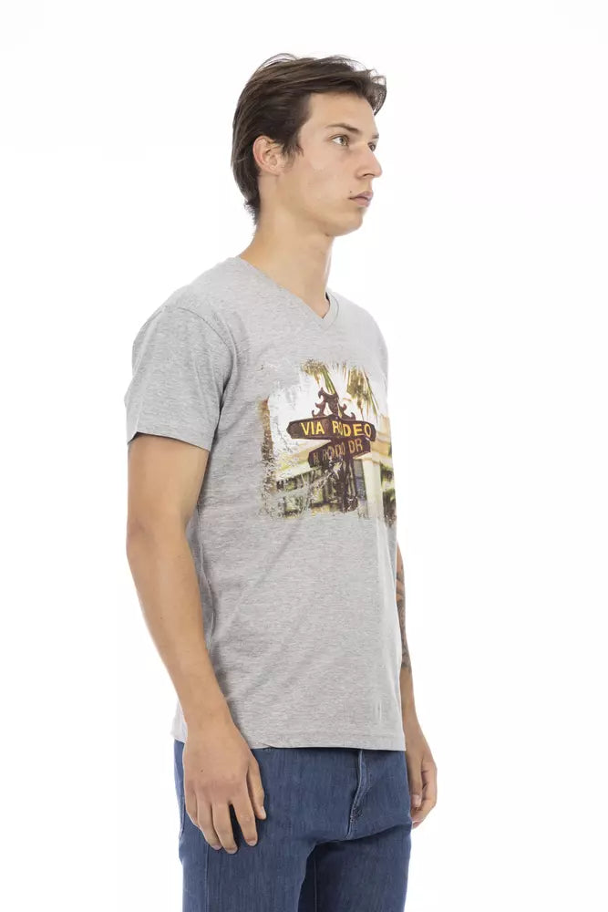 Trussardi Action Grey Cotton Men's T-Shirt