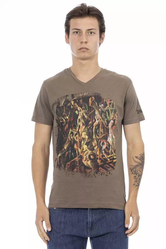 Trussardi Action Brown Cotton T-Shirt for Men