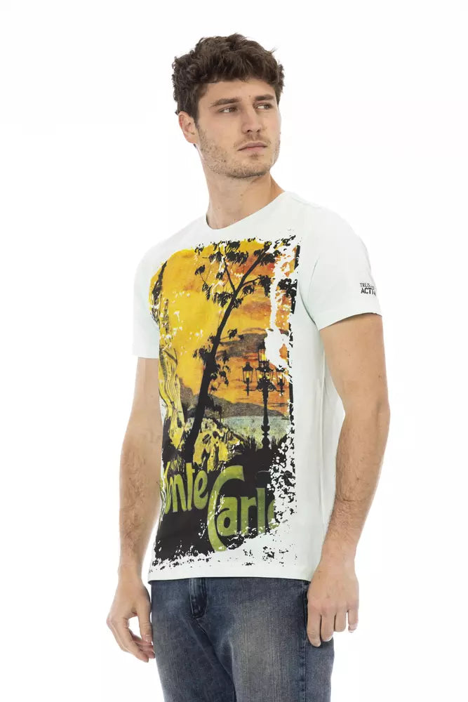 Trussardi Action Light Blue Cotton Men's T-Shirt
