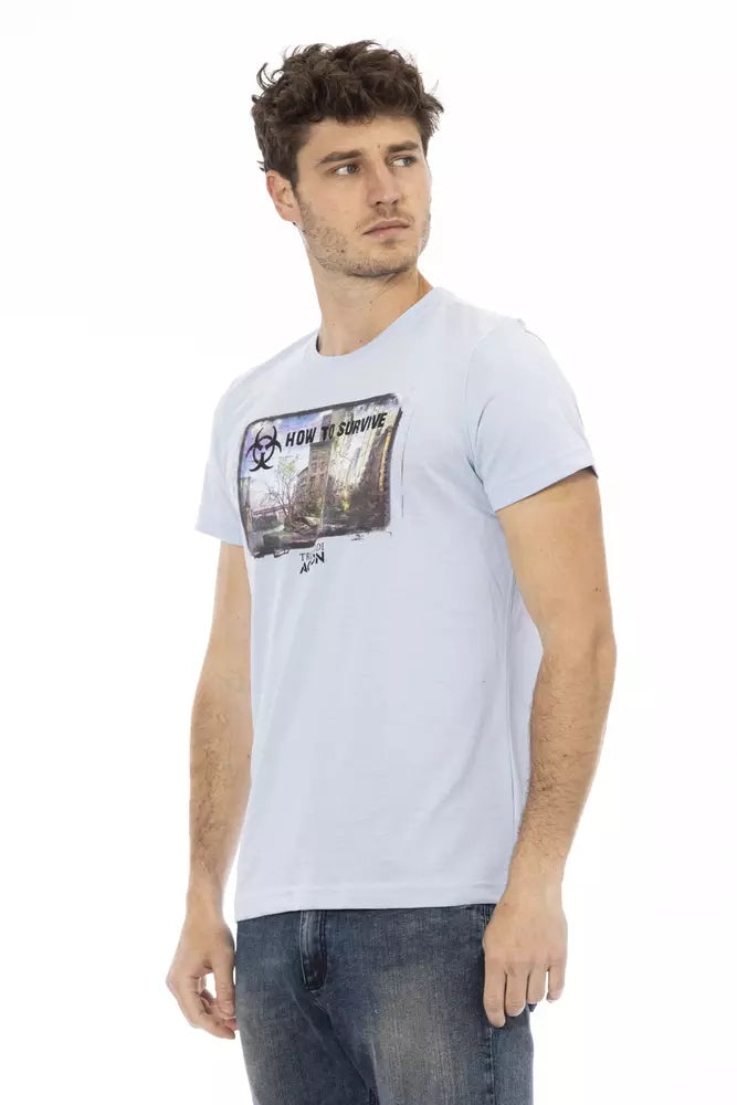 Trussardi Action Light Blue Cotton Men's T-Shirt