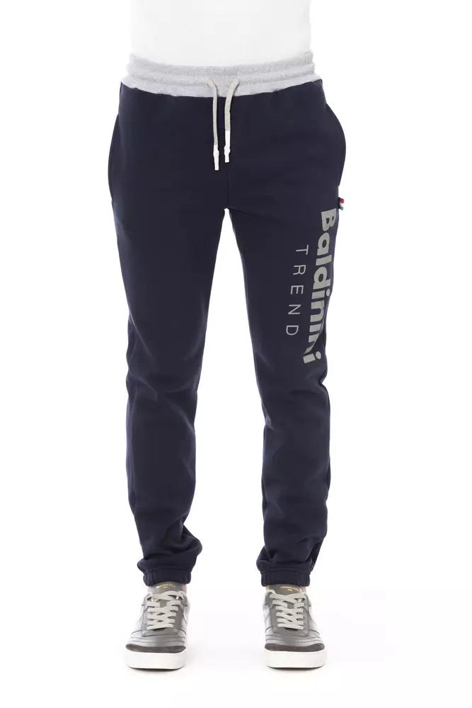Baldinini Trend Blaue Baumwoll-Sporthose für Männer