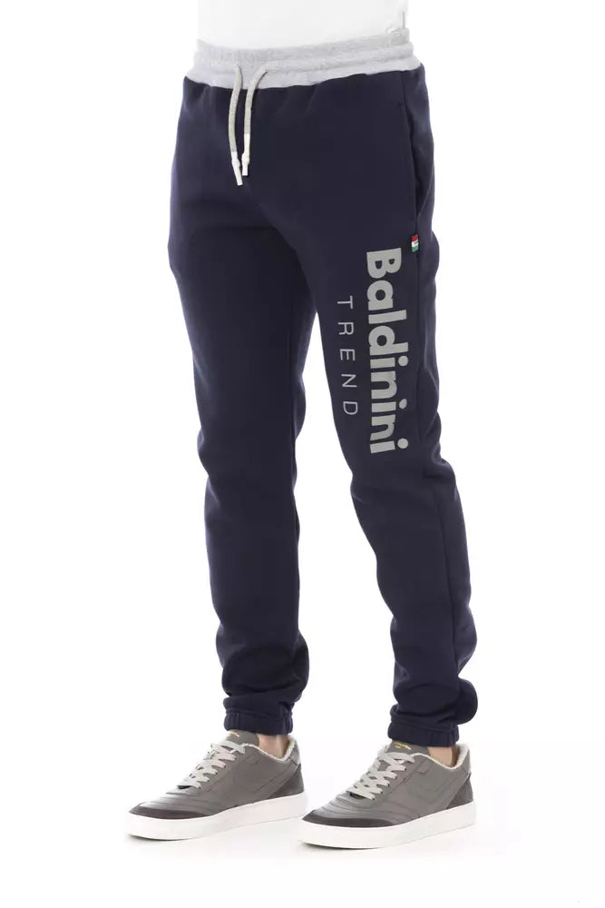 Baldinini Trend Blaue Baumwoll-Sporthose für Männer
