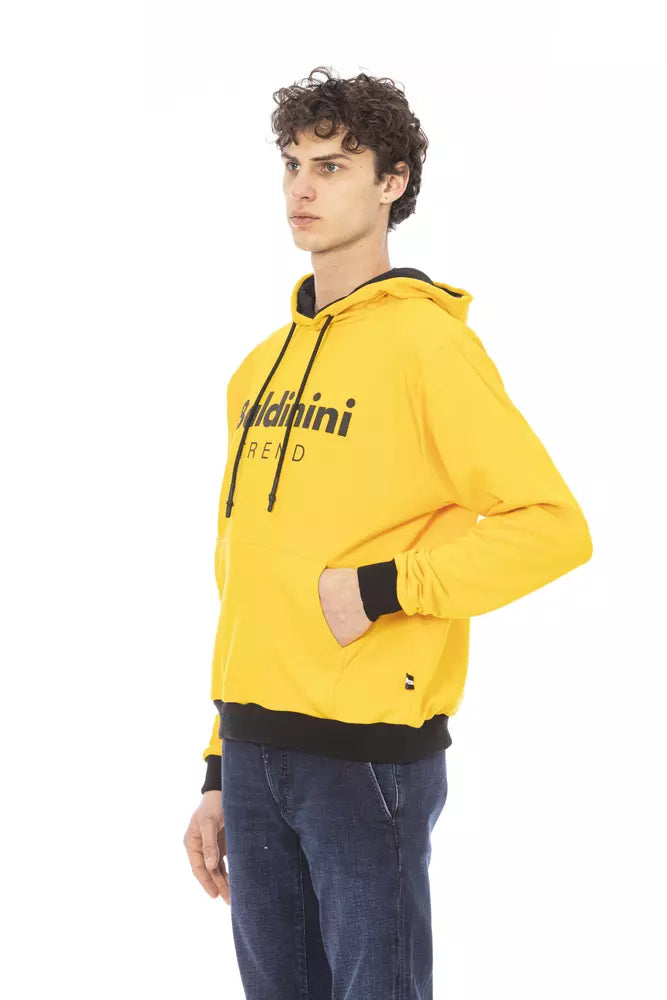 Baldinini Trend Gelber Baumwollpullover für Männer