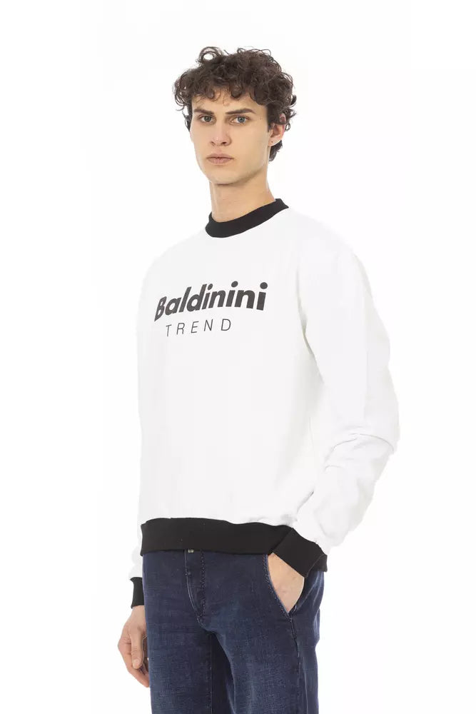Baldinini Trend men's sweater made of white cotton