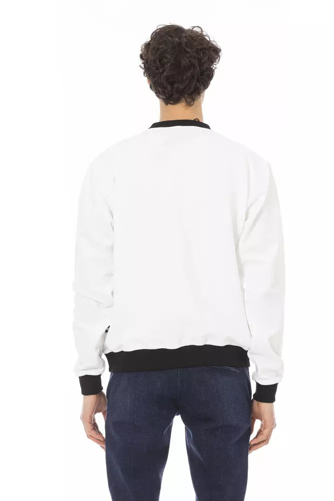 Baldinini Trend men's sweater made of white cotton