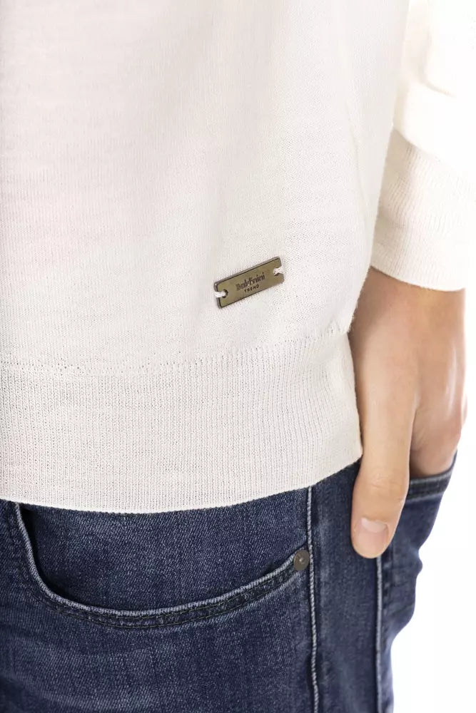 Baldinini Trend White Fabric Men's Sweater